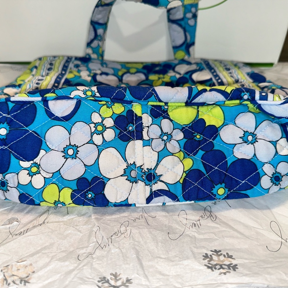 Vera Bradley Blue and Green Floral Tote - Picture 6 of 6